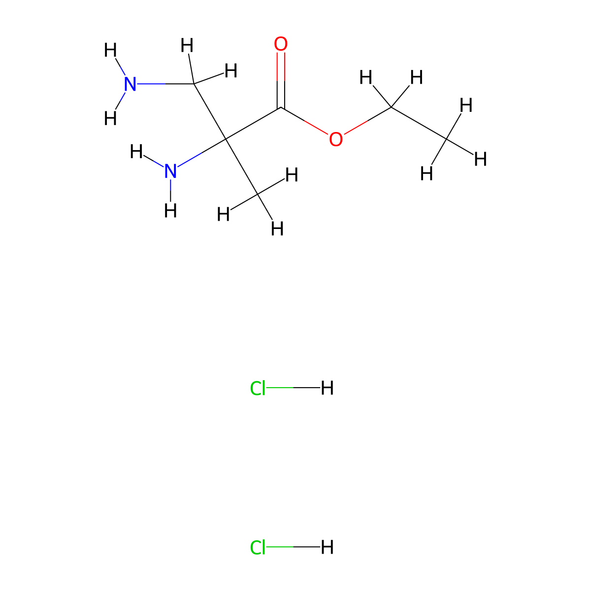 Ethyl 2,3-diamino-2-methylpropanoate;dihydrochloride molecular structure, CAS 3017267-18-1