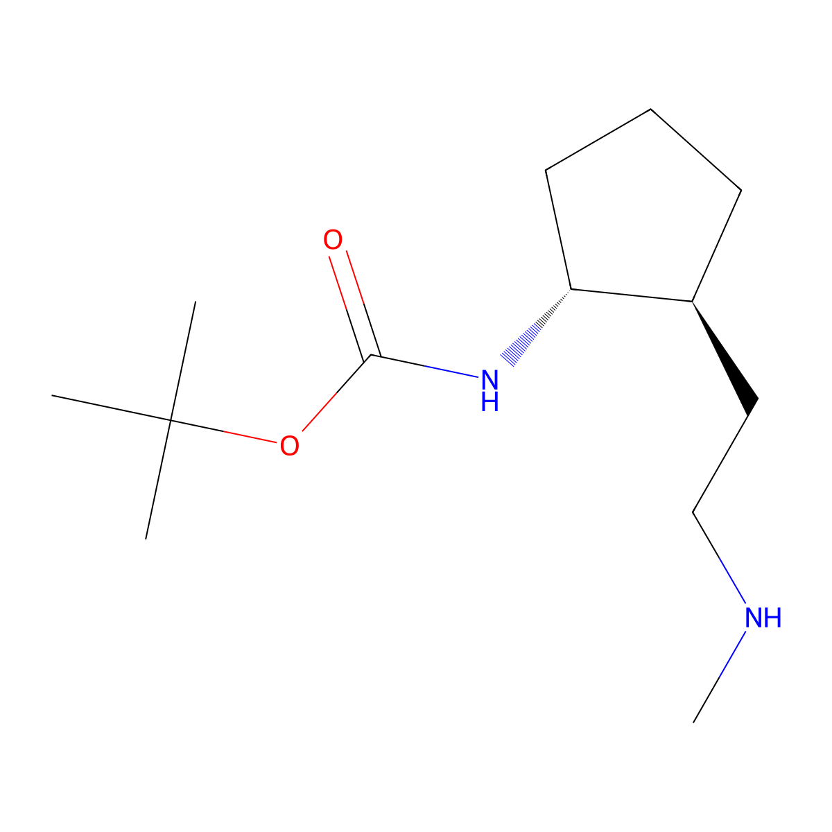 rac-tert-butyl N-[(1R,2S)-2-[2-(methylamino)ethyl]cyclopentyl]carbamate molecular structure, CAS 3017267-57-8