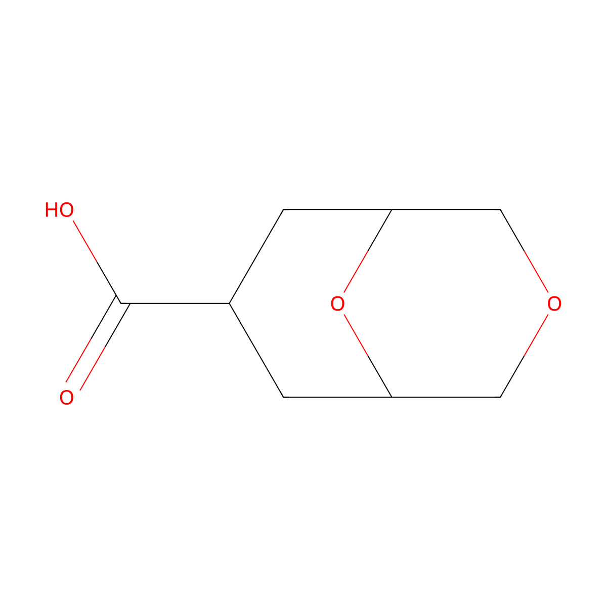3,9-Dioxabicyclo[3.3.1]nonane-7-carboxylic acid molecular structure, CAS 3017267-58-9