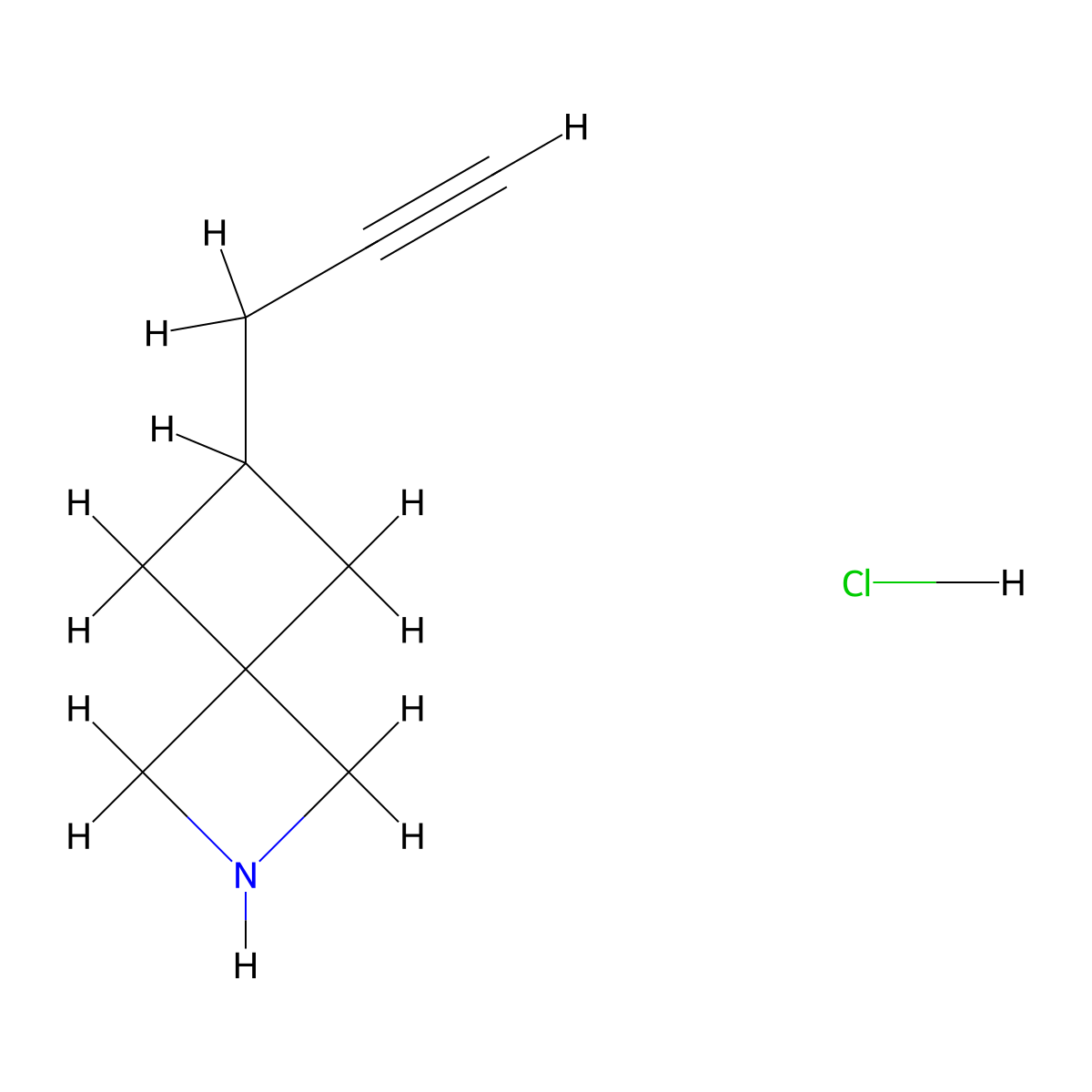 6-(Prop-2-yn-1-yl)-2-azaspiro[3.3]heptane hydrochloride molecular structure, CAS 3017267-84-1