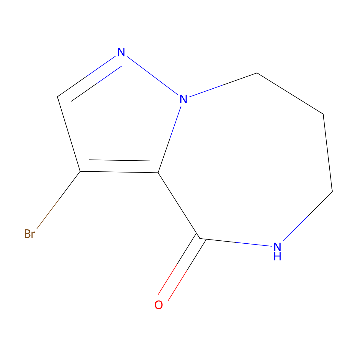 3-bromo-4H,5H,6H,7H,8H-pyrazolo[1,5-a][1,4]diazepin-4-one molecular structure, CAS 3017268-03-7