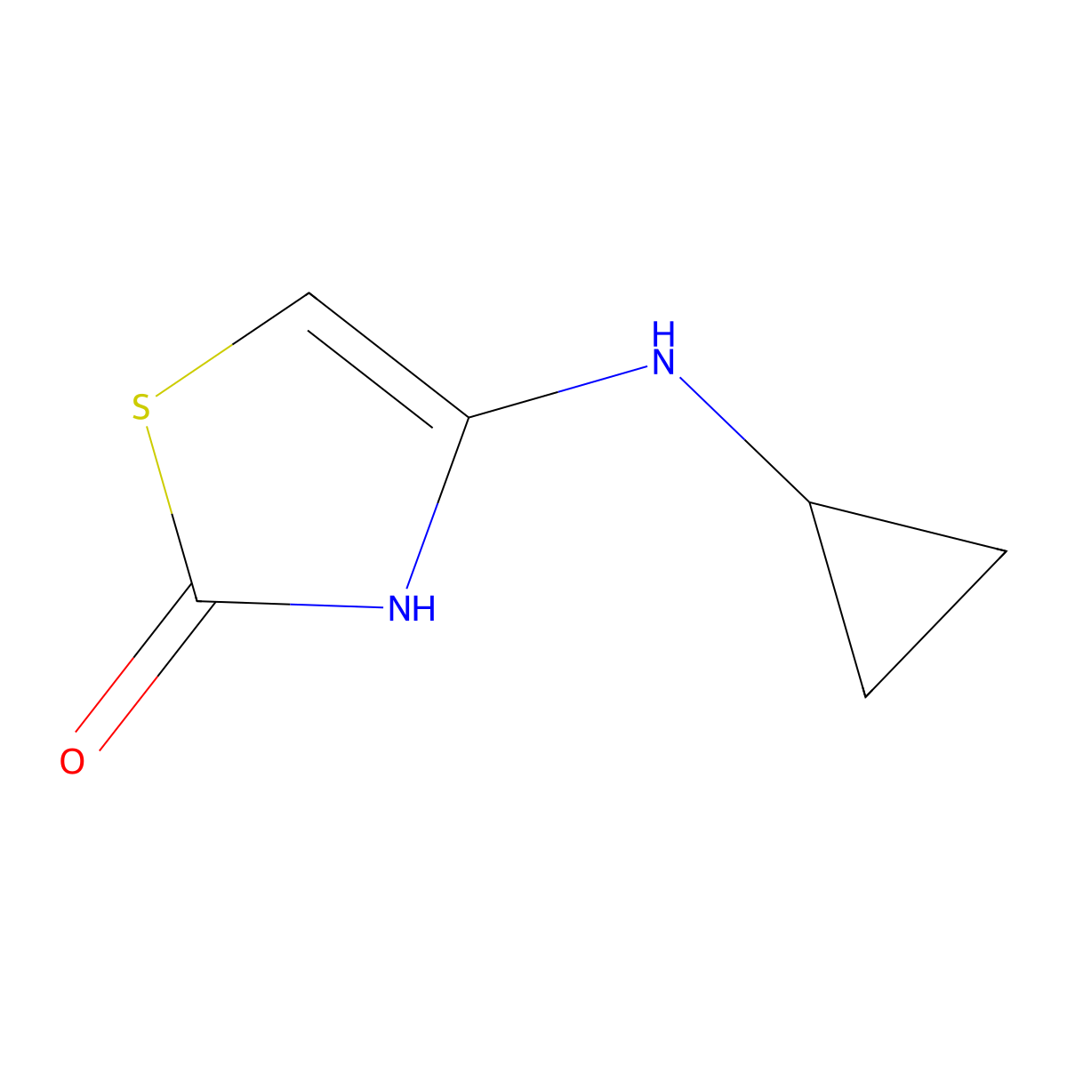 4-(Cyclopropylamino)-2,3-dihydro-1,3-thiazol-2-one molecular structure, CAS 3017268-09-3