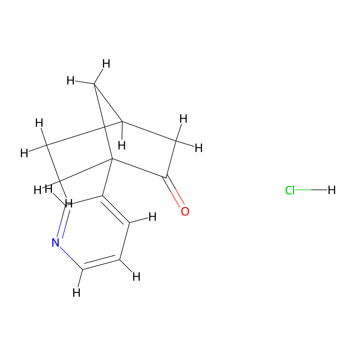 1-(Pyridin-3-yl)bicyclo[2.2.1]heptan-2-one hydrochloride molecular structure, CAS 3017268-20-8