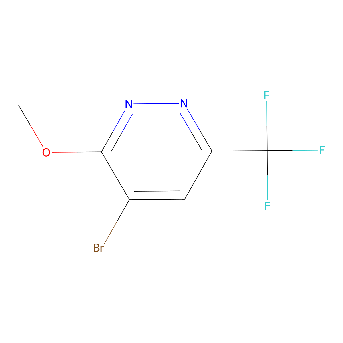 4-Bromo-3-methoxy-6-(trifluoromethyl)pyridazine molecular structure, CAS 3017268-28-6