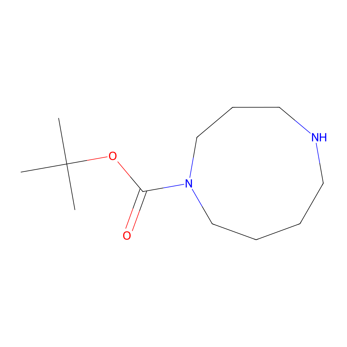 Tert-butyl 1,5-diazonane-1-carboxylate molecular structure, CAS 3017268-31-1