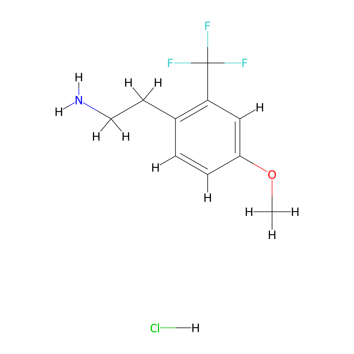 2-[4-Methoxy-2-(trifluoromethyl)phenyl]ethan-1-amine hydrochloride molecular structure, CAS 3017268-45-7