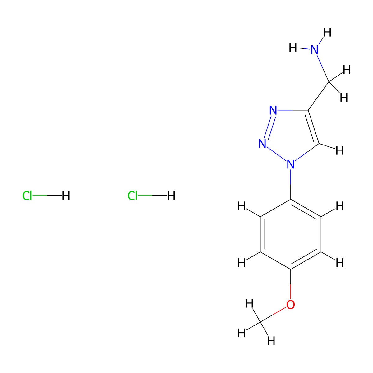 1-[1-(4-methoxyphenyl)-1H-1,2,3-triazol-4-yl]methanamine dihydrochloride molecular structure, CAS 3017268-53-7