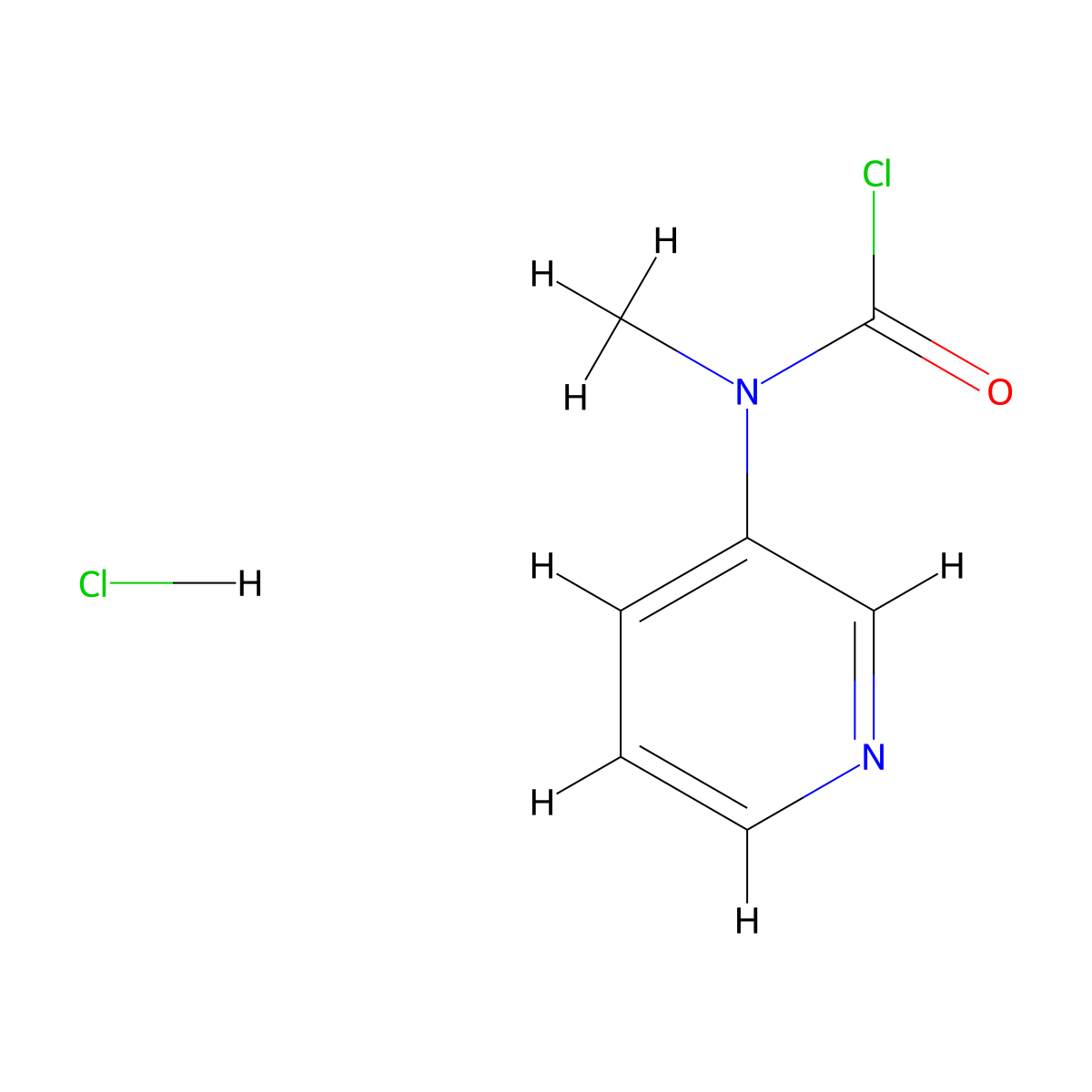 N-methyl-N-pyridin-3-ylcarbamoyl chloride;hydrochloride molecular structure, CAS 3017268-56-0