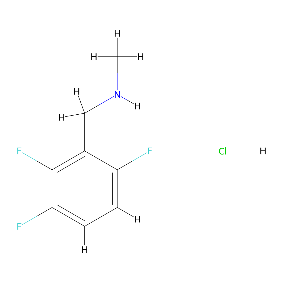 Methyl[(2,3,6-trifluorophenyl)methyl]amine hydrochloride molecular structure, CAS 3017268-73-1