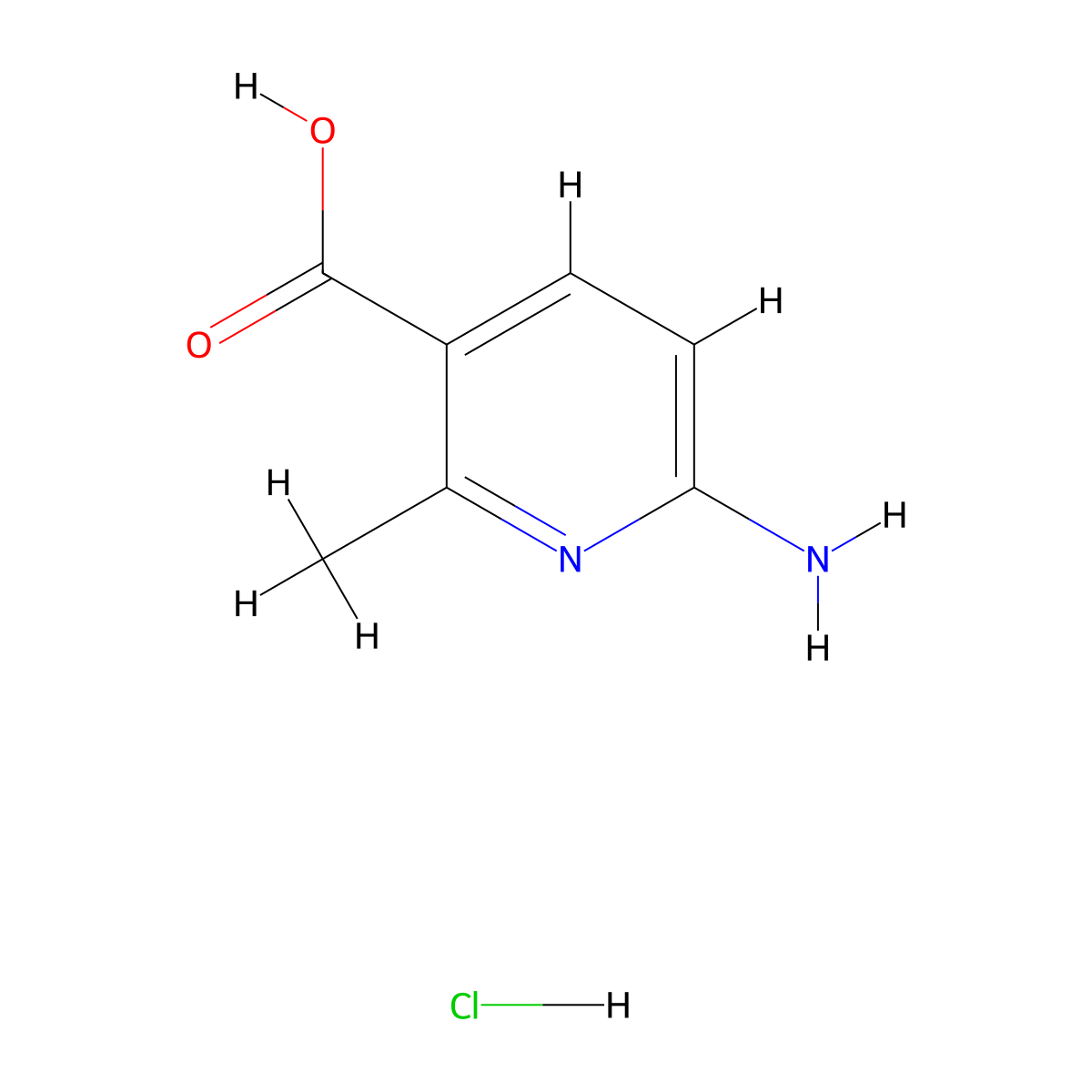 6-Amino-2-methylpyridine-3-carboxylic acid;hydrochloride molecular structure, CAS 3017268-97-9