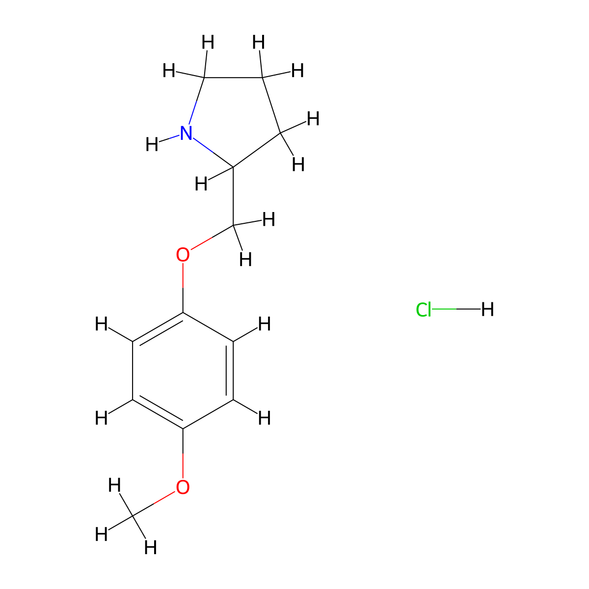2-[(4-Methoxyphenoxy)methyl]pyrrolidine hydrochloride molecular structure, CAS 3017269-27-8