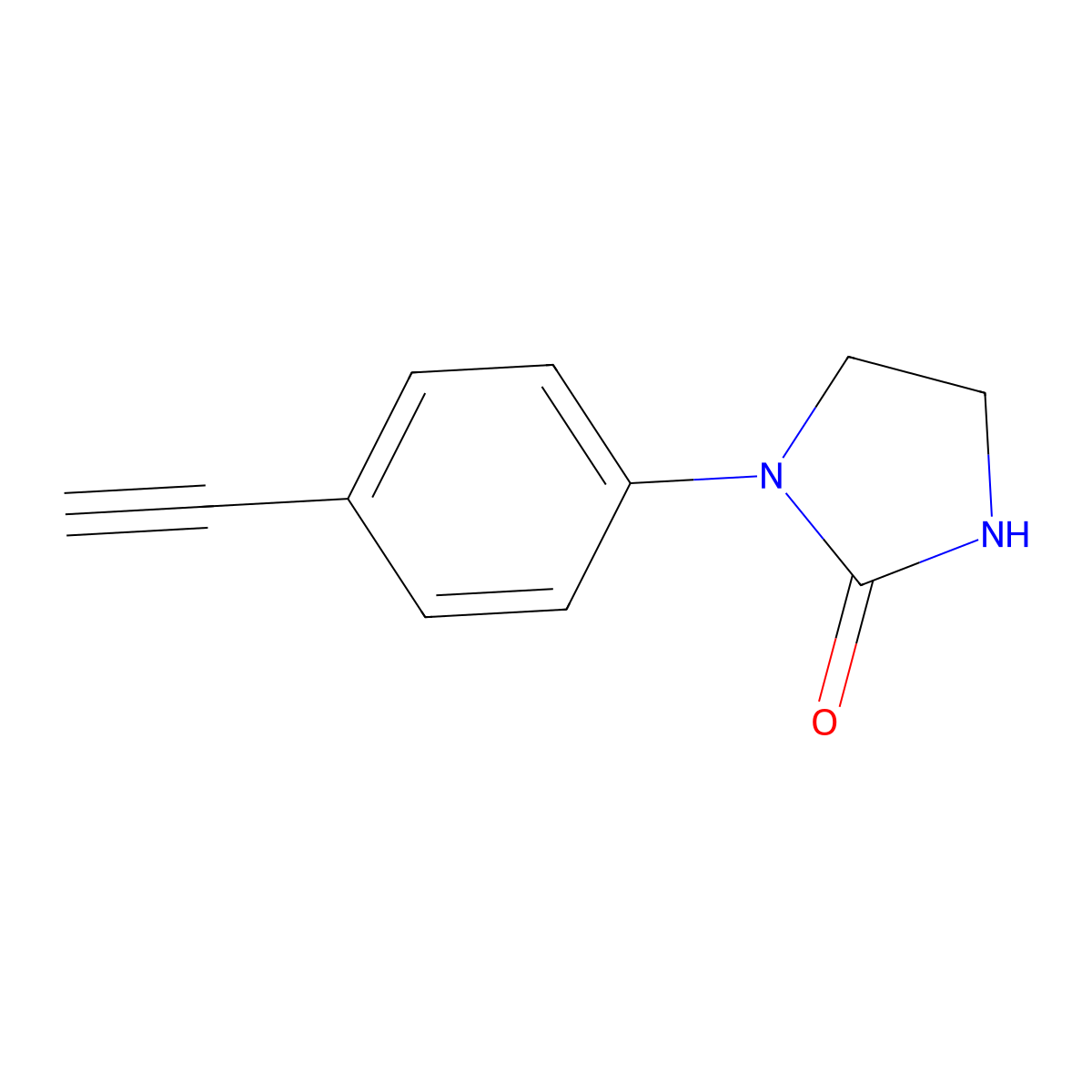 1-(4-Ethynylphenyl)imidazolidin-2-one molecular structure, CAS 3017269-52-9