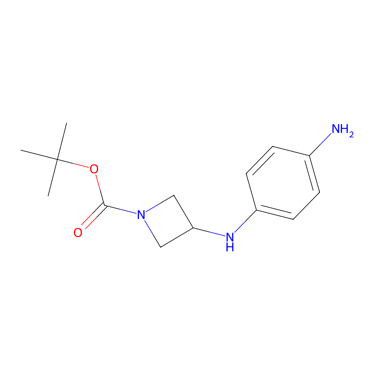 Tert-butyl 3-[(4-aminophenyl)amino]azetidine-1-carboxylate molecular structure, CAS 3017269-66-5