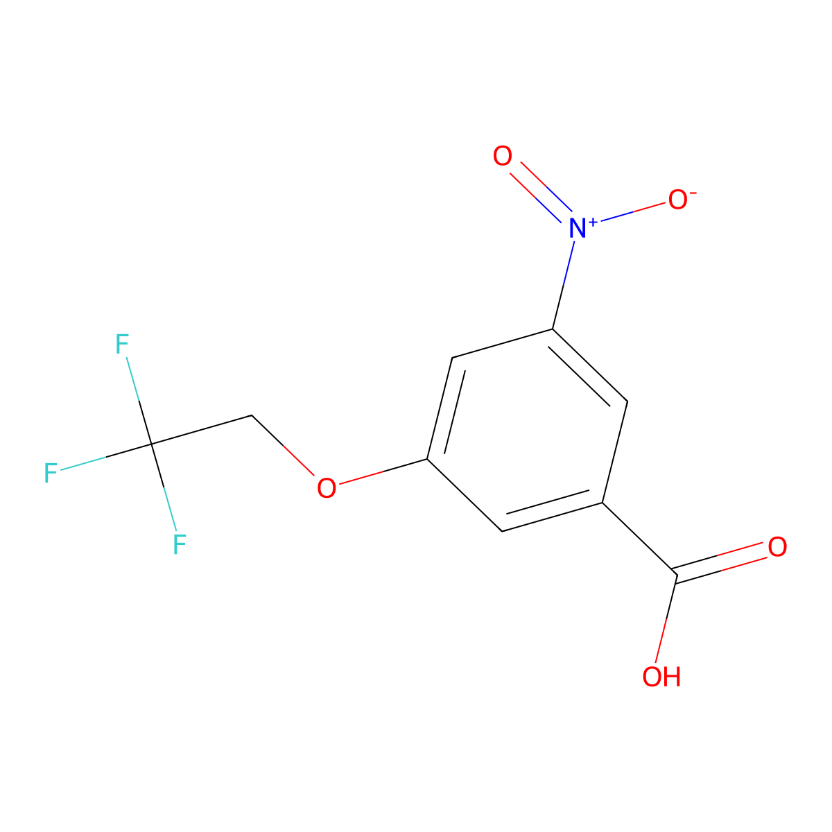 3-Nitro-5-(2,2,2-trifluoroethoxy)benzoic acid molecular structure, CAS 3017269-79-0