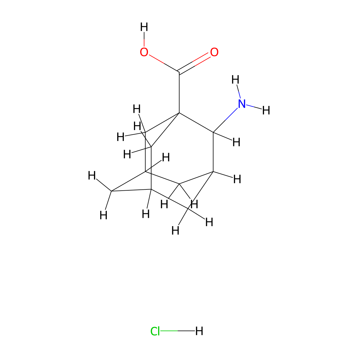2-Aminoadamantane-1-carboxylic acid hydrochloride molecular structure, CAS 3017269-90-5