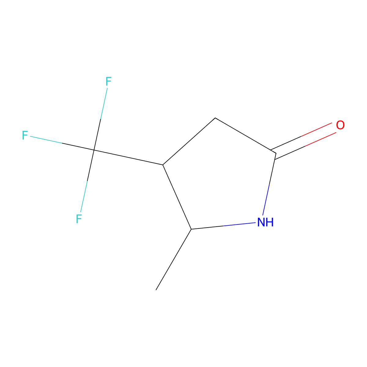 5-Methyl-4-(trifluoromethyl)pyrrolidin-2-one molecular structure, CAS 3017269-93-8