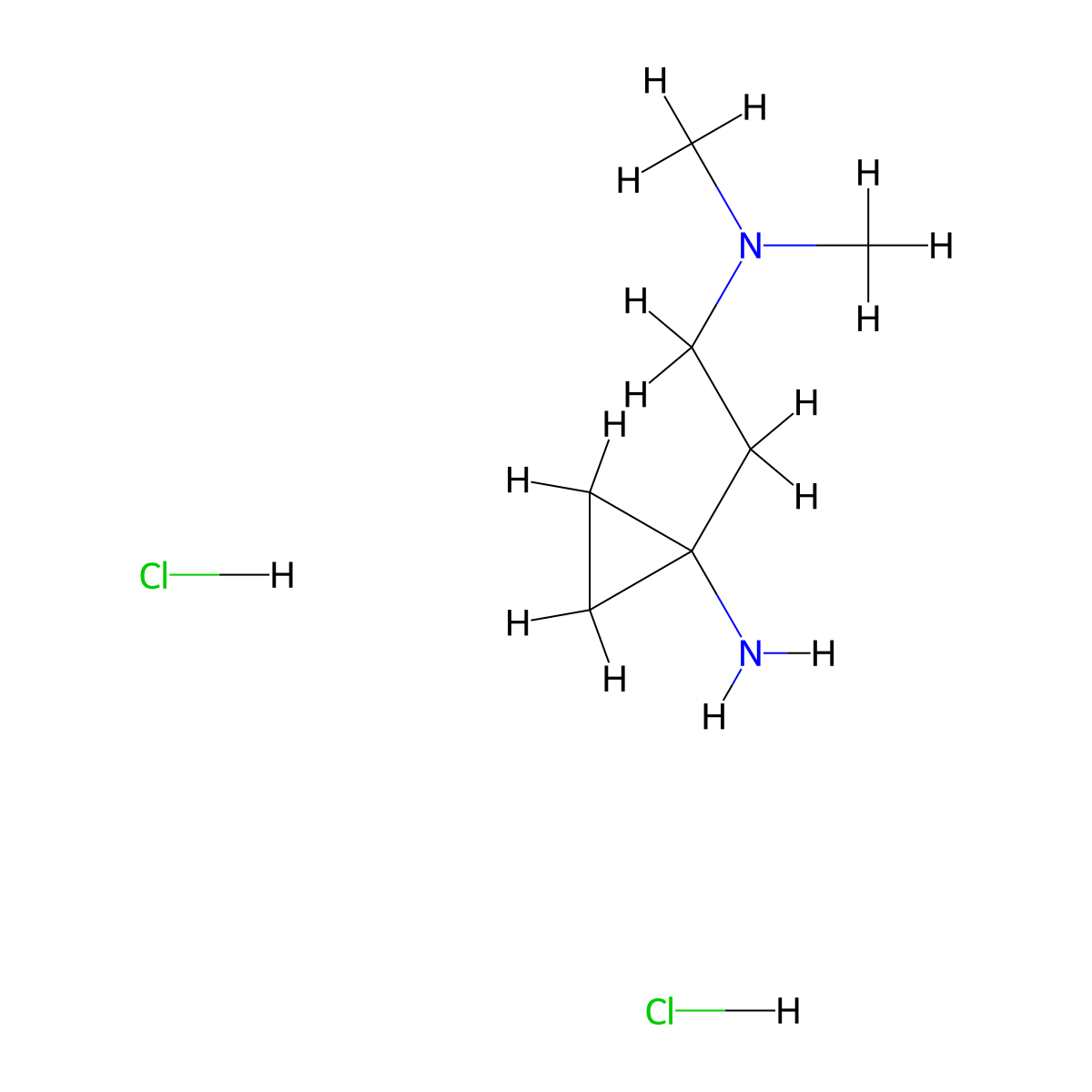 1-(2-(Dimethylamino)ethyl)cyclopropan-1-amine Bishydrochloride molecular structure, CAS 3017270-05-9