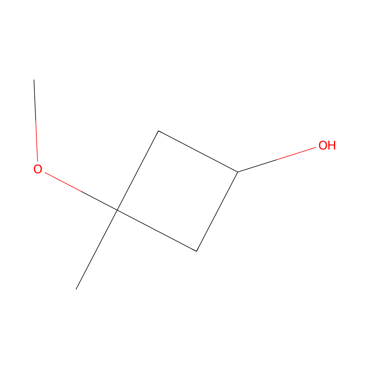 3-Methoxy-3-methylcyclobutan-1-OL molecular structure, CAS 3017270-27-5