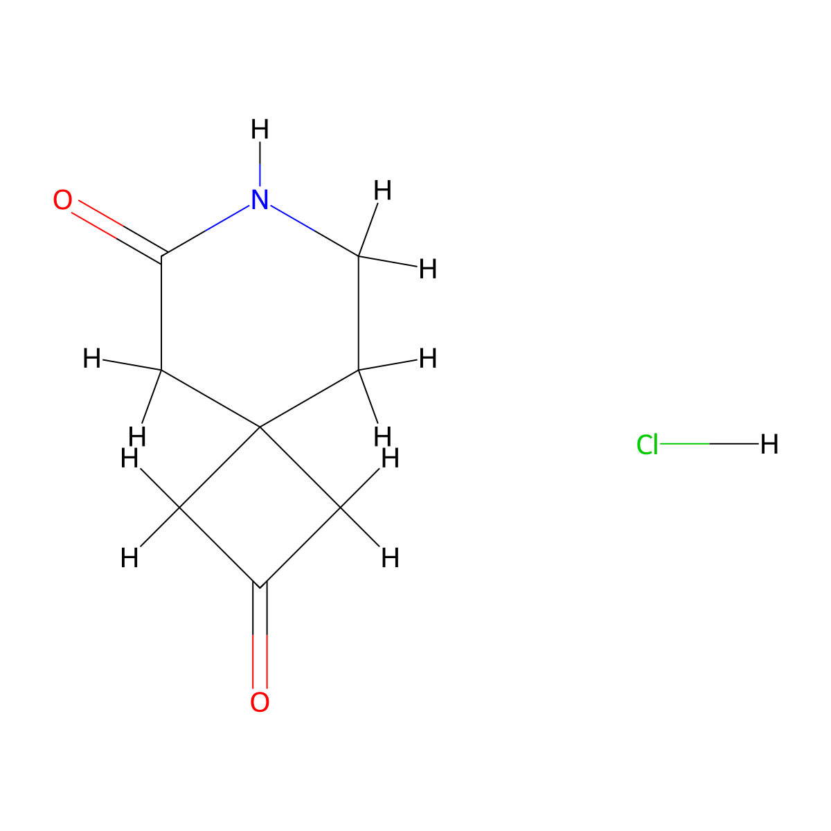 7-Azaspiro[3.5]nonane-2,6-dione hydrochloride molecular structure, CAS 3017270-34-4