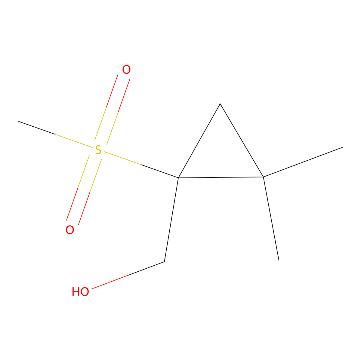 (1-Methanesulfonyl-2,2-dimethylcyclopropyl)methanol molecular structure, CAS 3017270-35-5
