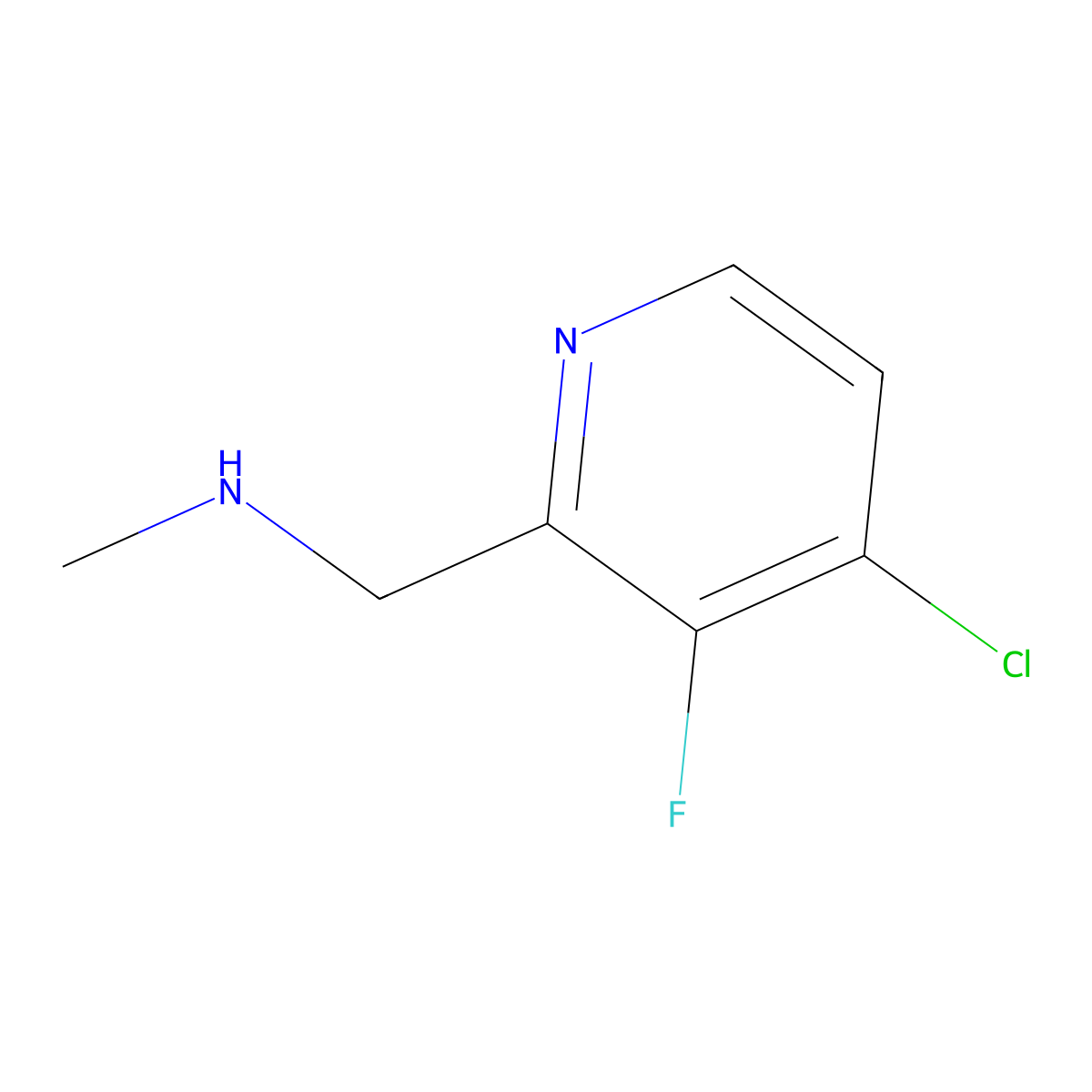 [(4-Chloro-3-fluoropyridin-2-yl)methyl](methyl)amine molecular structure, CAS 3017270-39-9