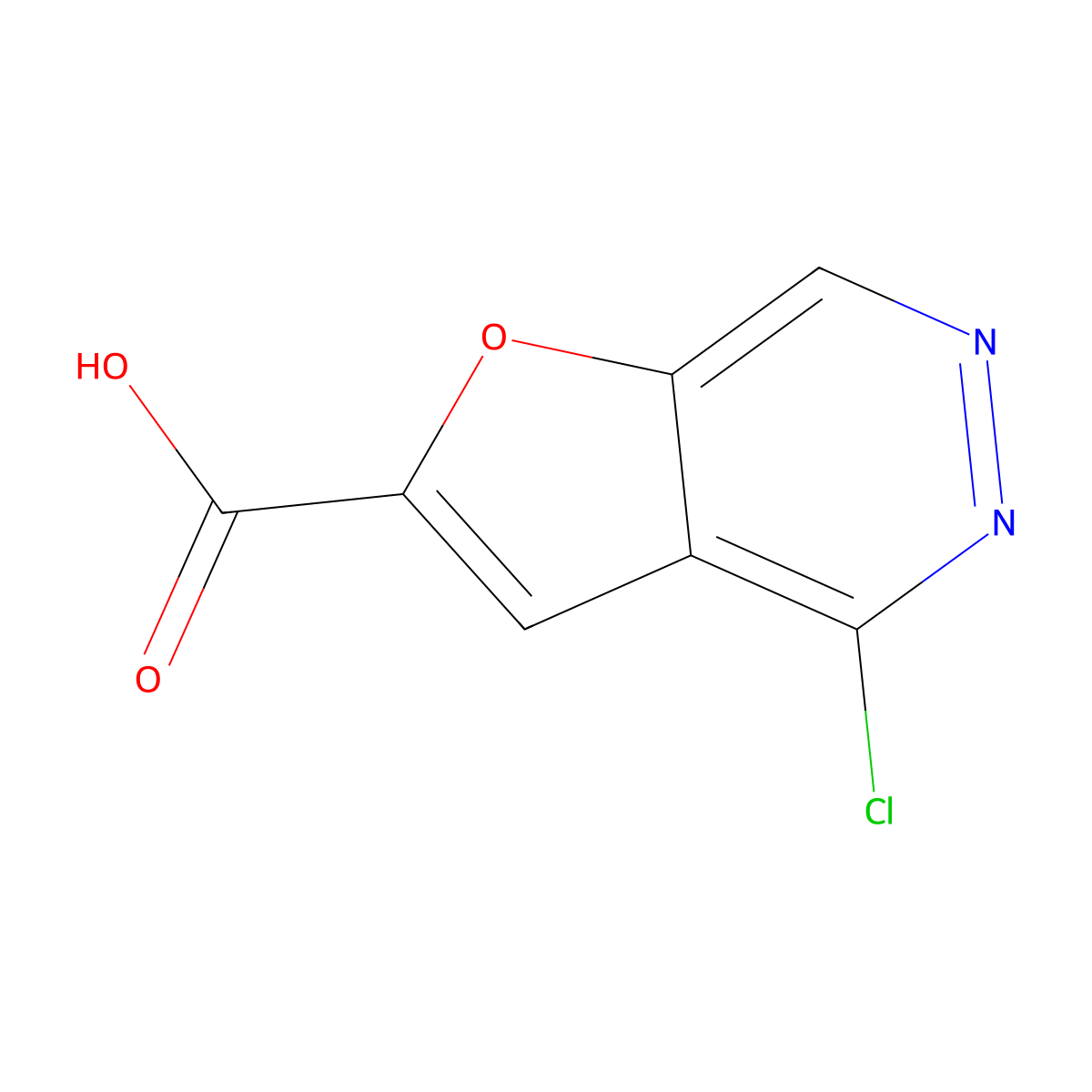 4-Chlorofuro[2,3-d]pyridazine-2-carboxylic acid molecular structure, CAS 3017270-52-6