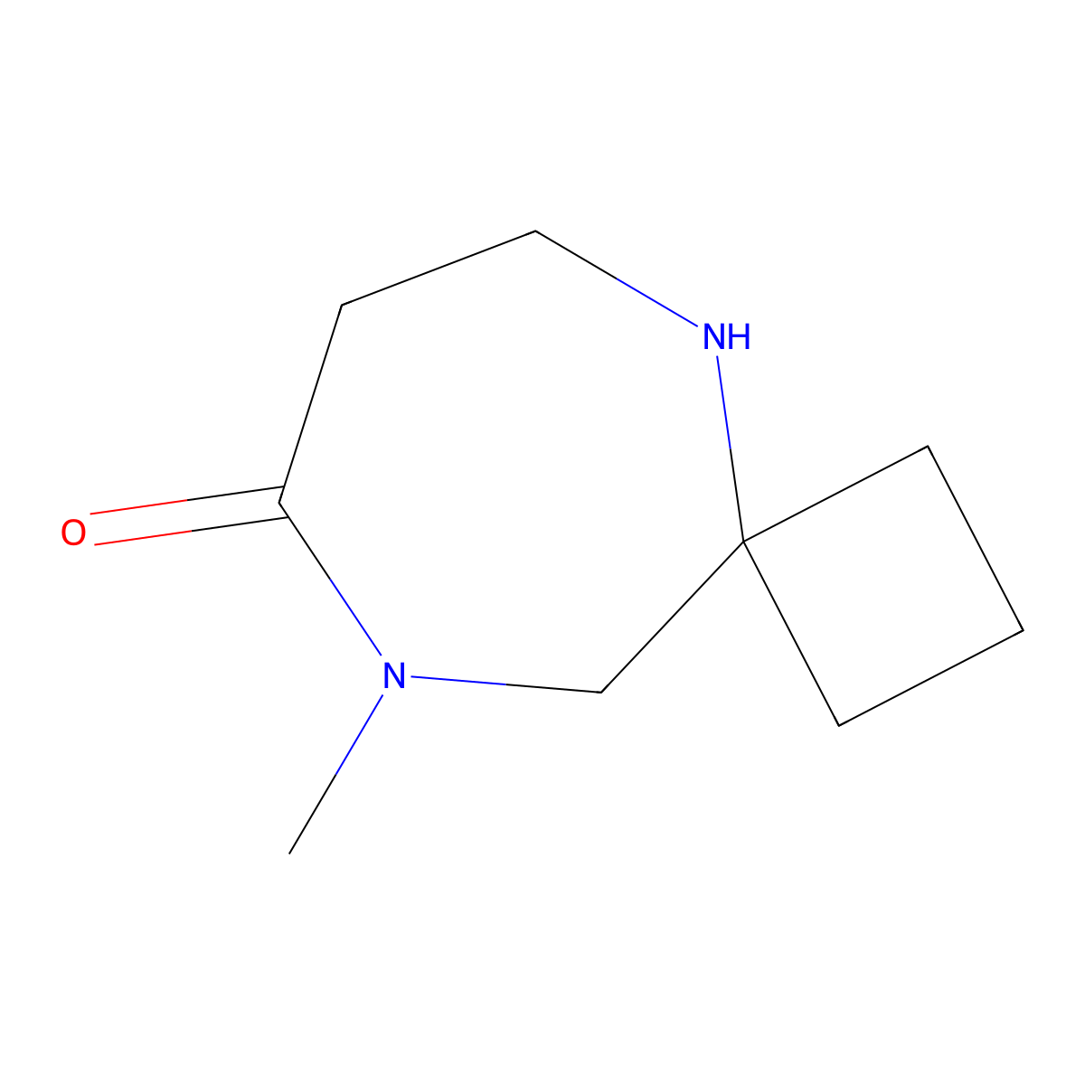 9-Methyl-5,9-diazaspiro[3.6]decan-8-one molecular structure, CAS 3017270-57-1