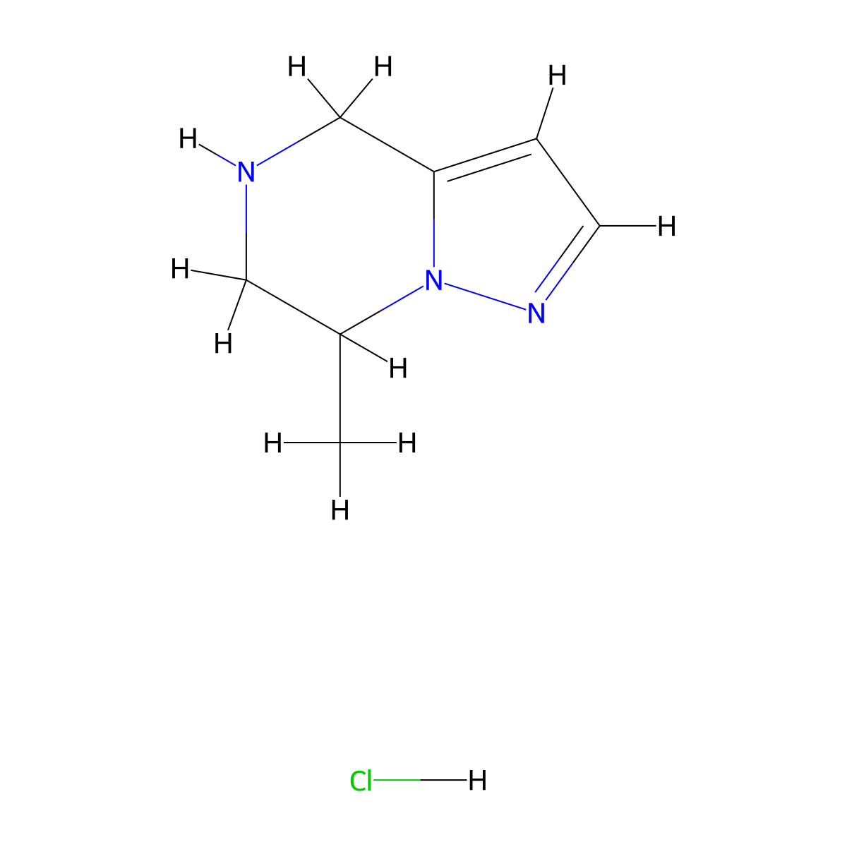 7-methyl-4H,5H,6H,7H-pyrazolo[1,5-a]pyrazine hydrochloride molecular structure, CAS 3017270-74-2