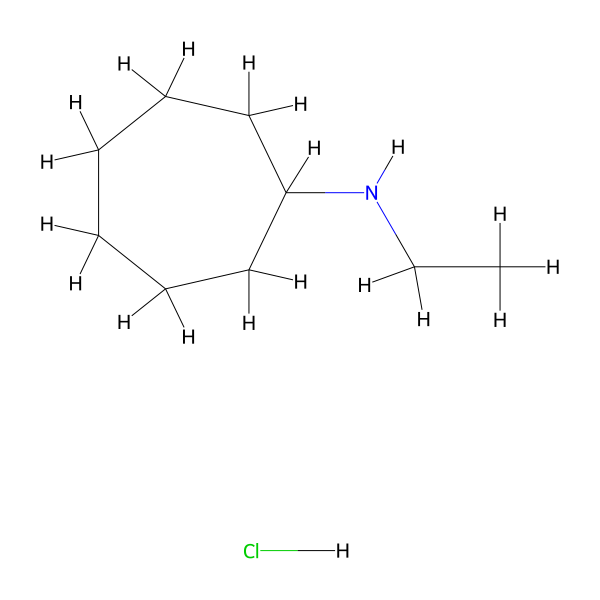 N-ethylcycloheptanamine hydrochloride molecular structure, CAS 3017270-79-7