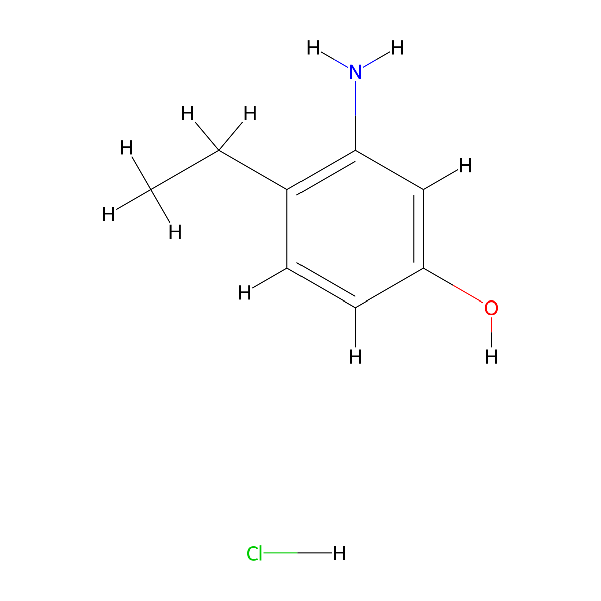3-Amino-4-ethylphenol hydrochloride molecular structure, CAS 3017270-87-7