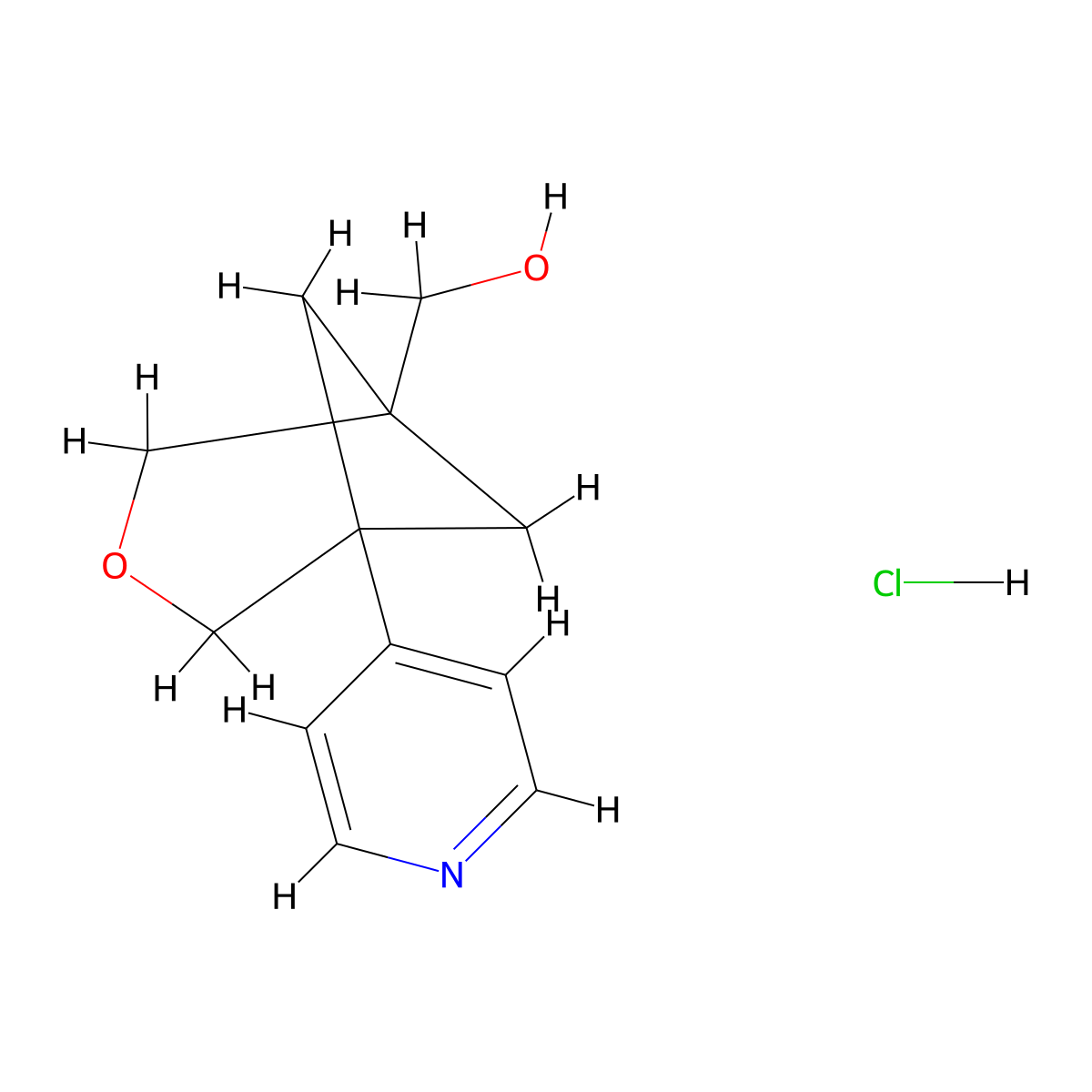 [5-(Pyridin-4-yl)-3-oxabicyclo[3.1.1]heptan-1-yl]methanol hydrochloride molecular structure, CAS 3017271-12-1
