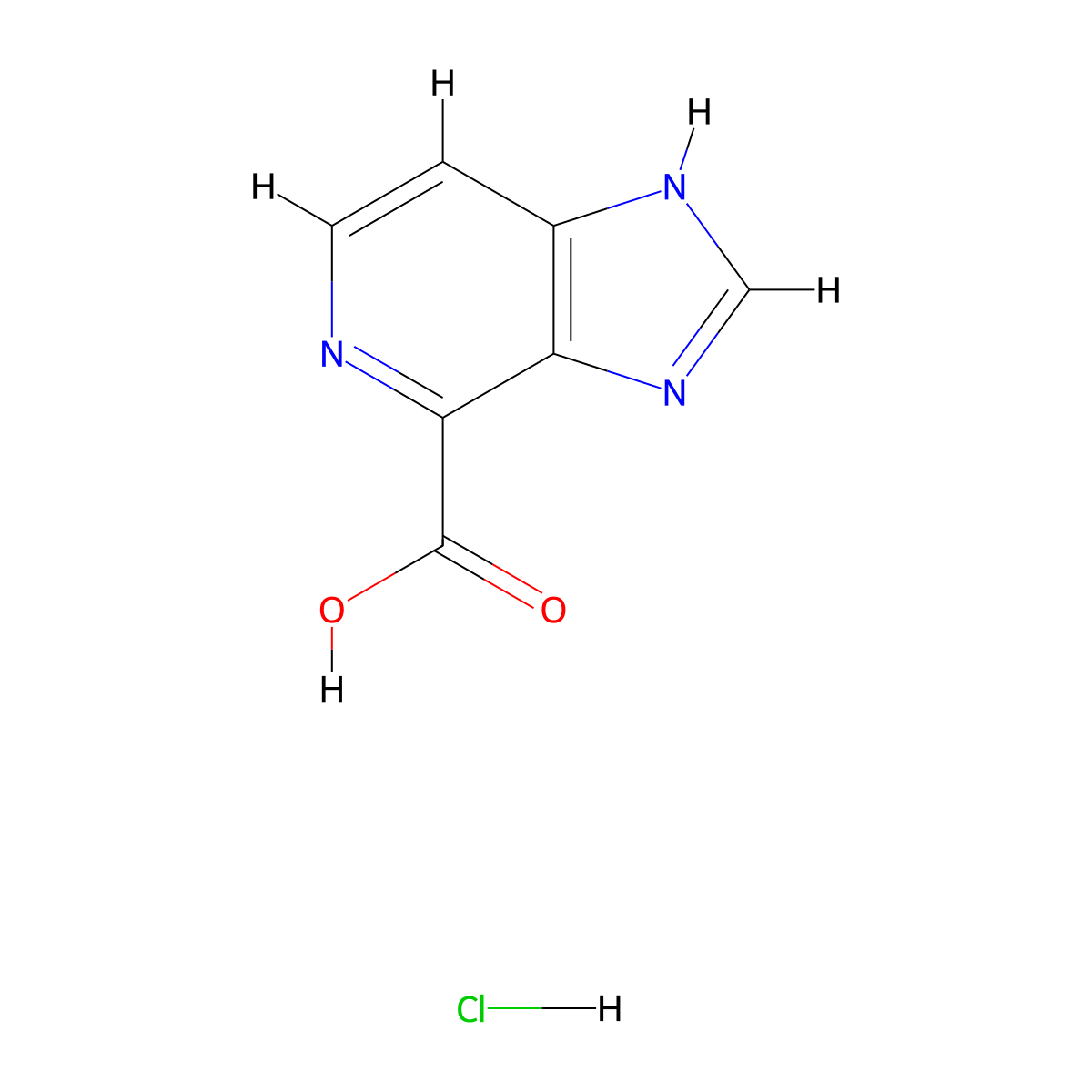 3H-imidazo[4,5-c]pyridine-4-carboxylic acid hydrochloride molecular structure, CAS 3017271-29-0