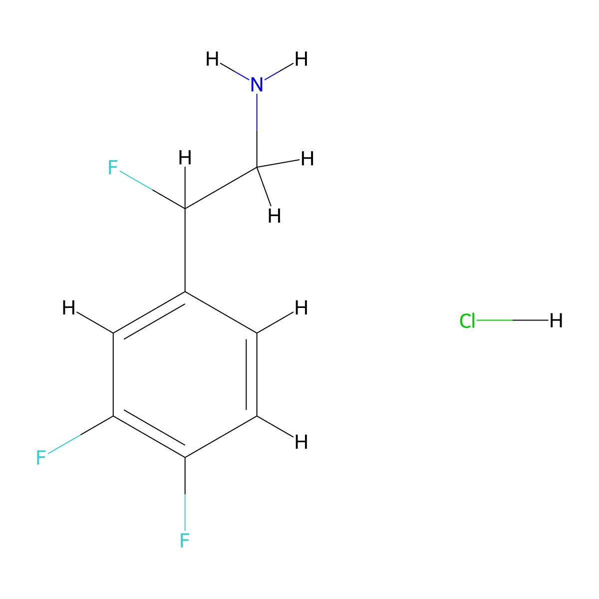2-(3,4-Difluorophenyl)-2-fluoroethan-1-amine hydrochloride molecular structure, CAS 3017271-44-9