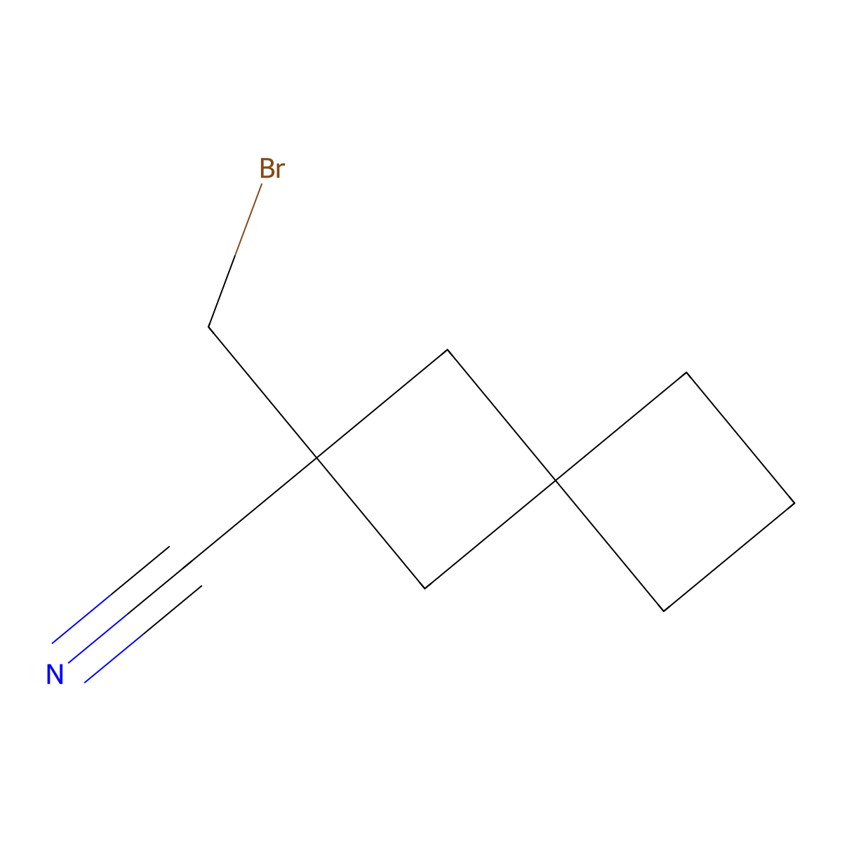 2-(Bromomethyl)spiro[3.3]heptane-2-carbonitrile molecular structure, CAS 3017271-73-4