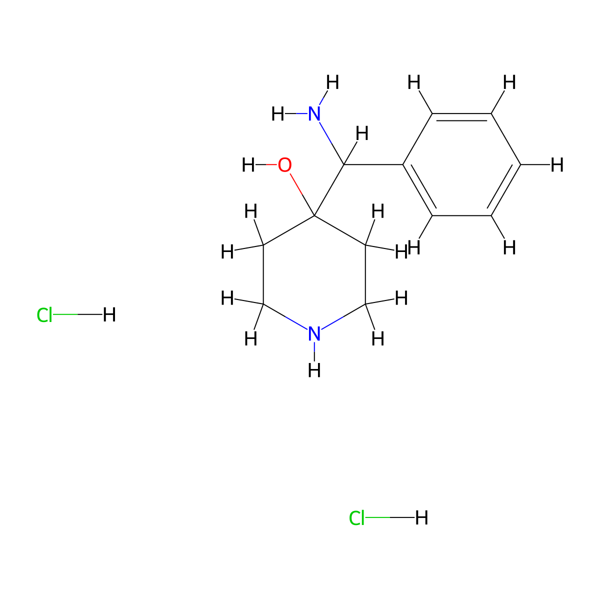 4-[Amino(phenyl)methyl]piperidin-4-ol dihydrochloride molecular structure, CAS 3017271-89-2