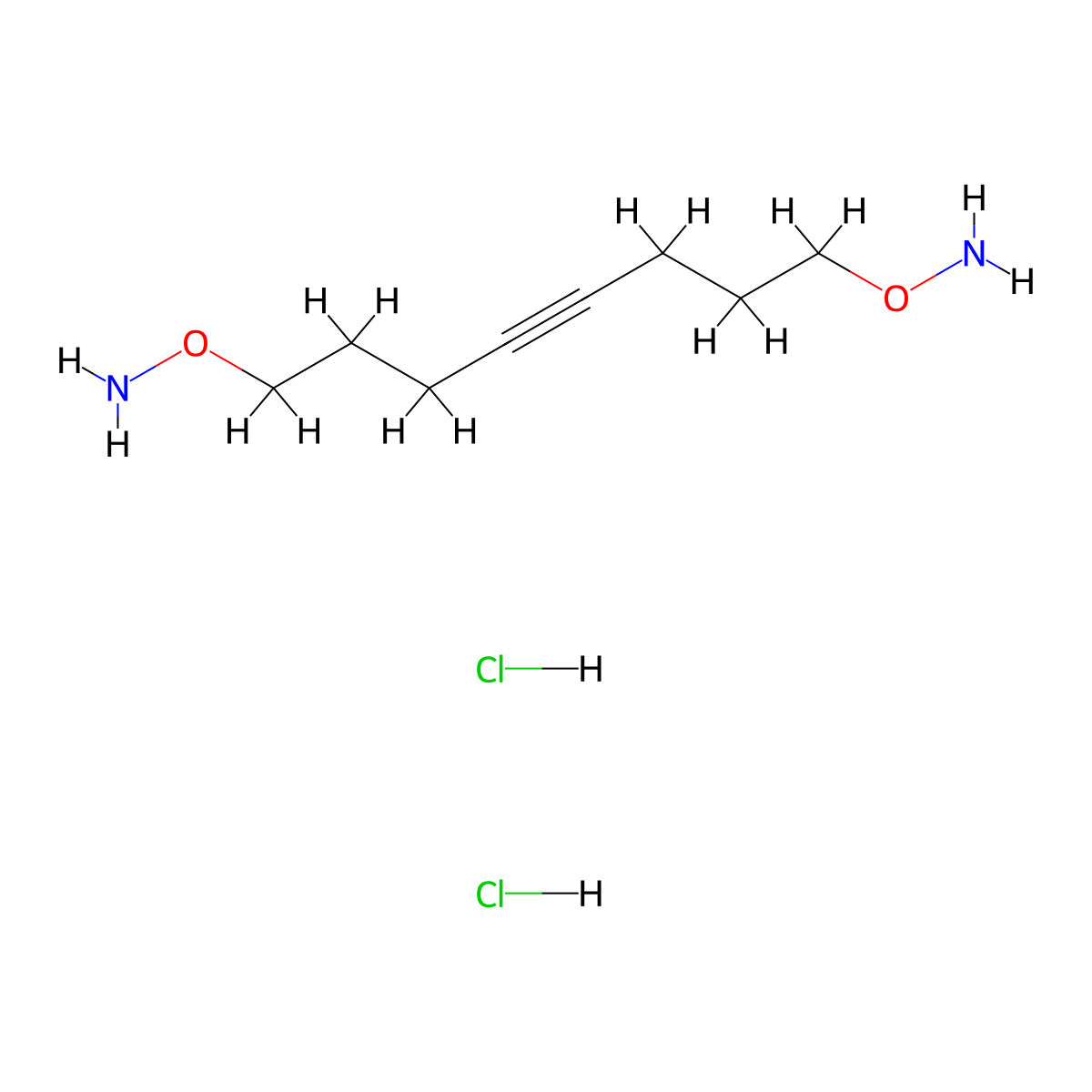 O-(8-aminooxyoct-4-ynyl)hydroxylamine;dihydrochloride molecular structure, CAS 3017272-18-0