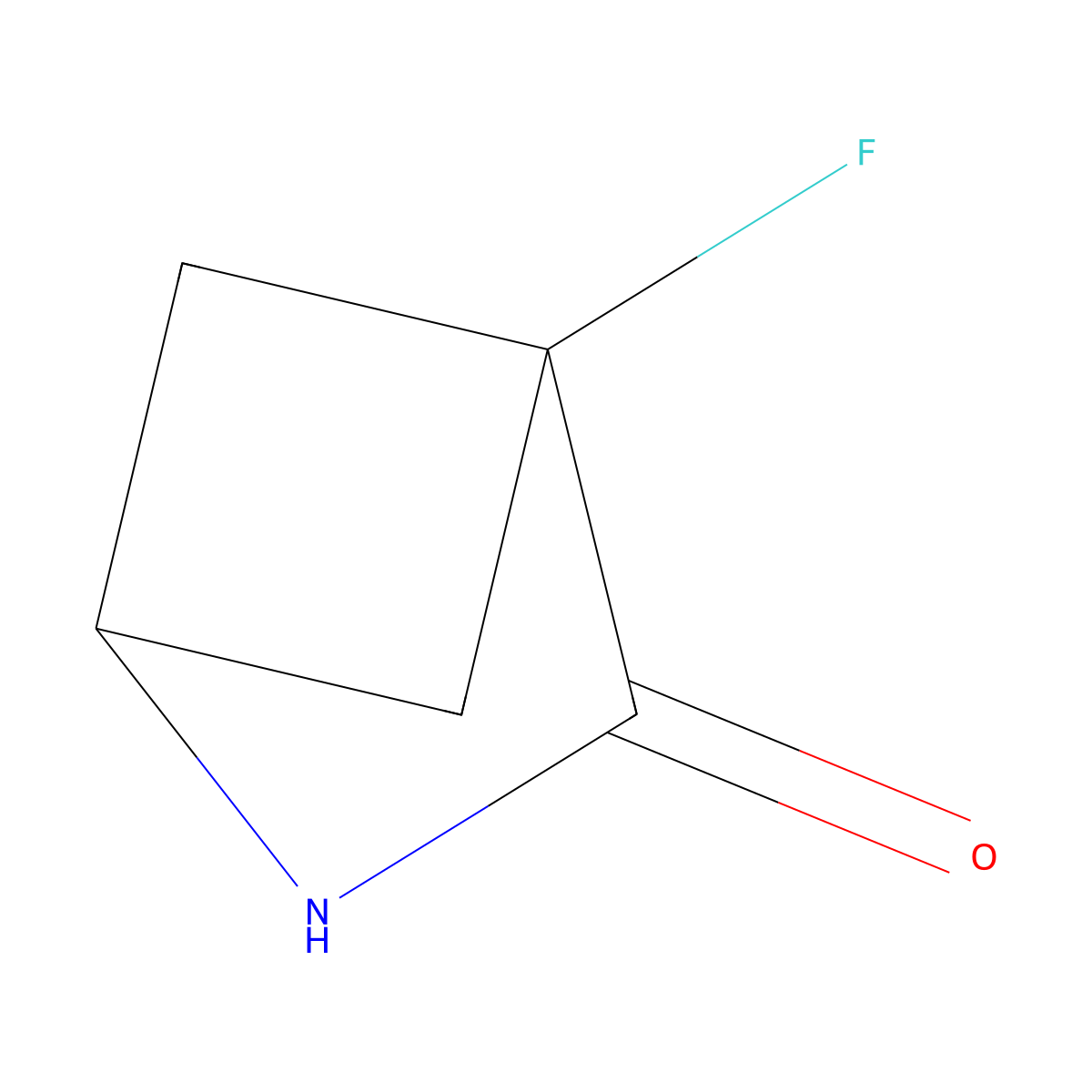 4-Fluoro-2-azabicyclo[2.1.1]hexan-3-one molecular structure, CAS 3017272-62-4