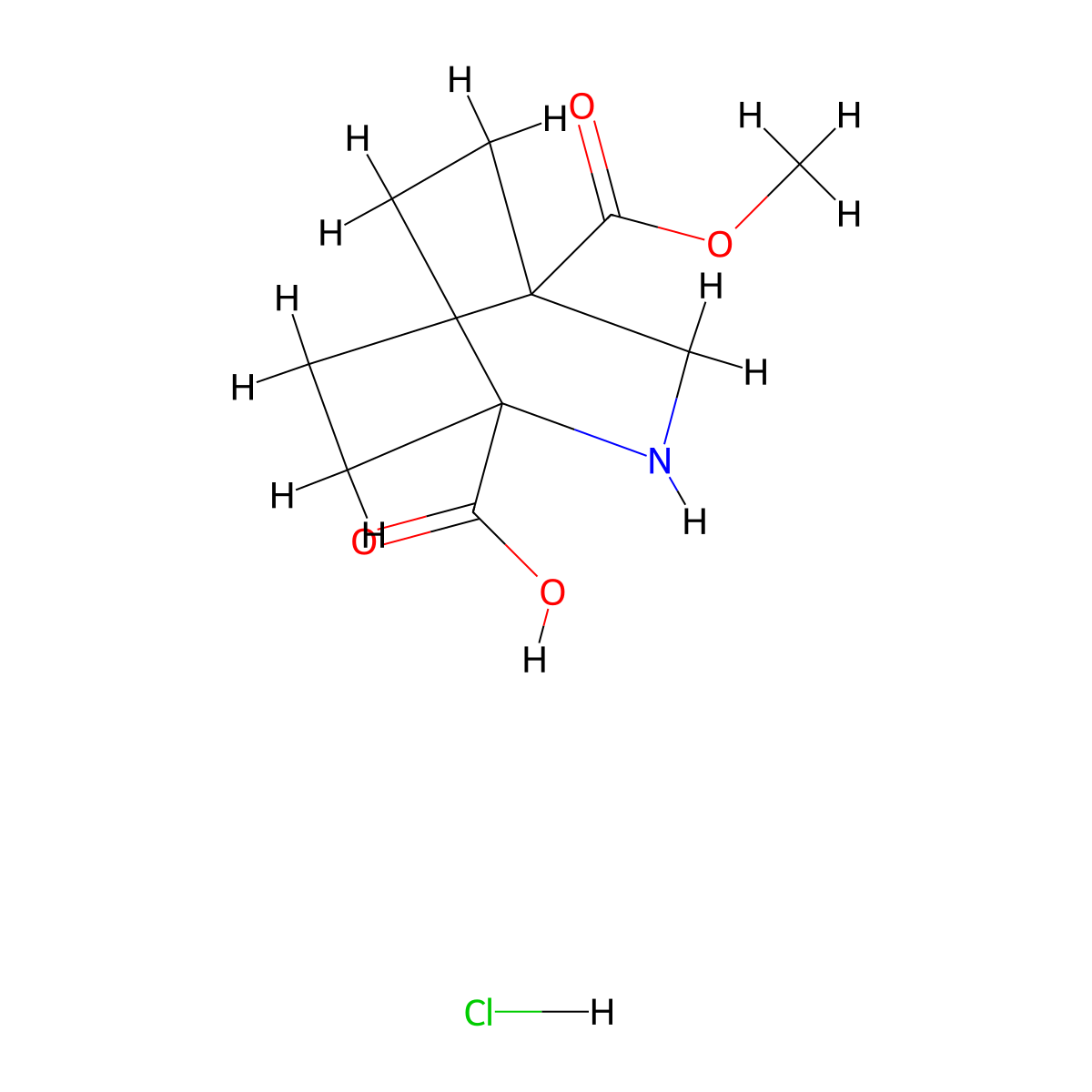 4-(Methoxycarbonyl)-2-azabicyclo[2.2.2]octane-1-carboxylic acid hydrochloride molecular structure, CAS 3017272-67-9