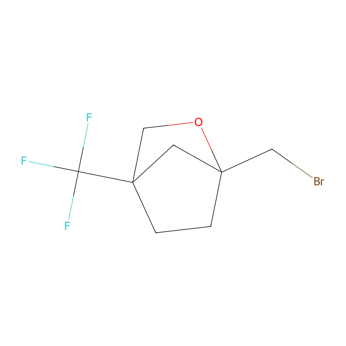 1-(Bromomethyl)-4-(trifluoromethyl)-2-oxabicyclo[2.2.1]heptane molecular structure, CAS 3017272-70-4