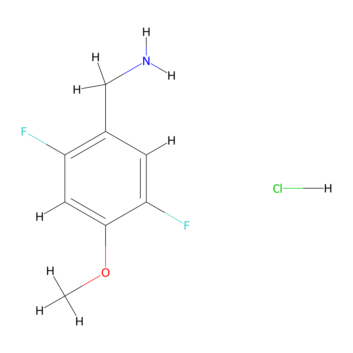 1-(2,5-Difluoro-4-methoxyphenyl)methanamine hydrochloride molecular structure, CAS 3017273-06-9