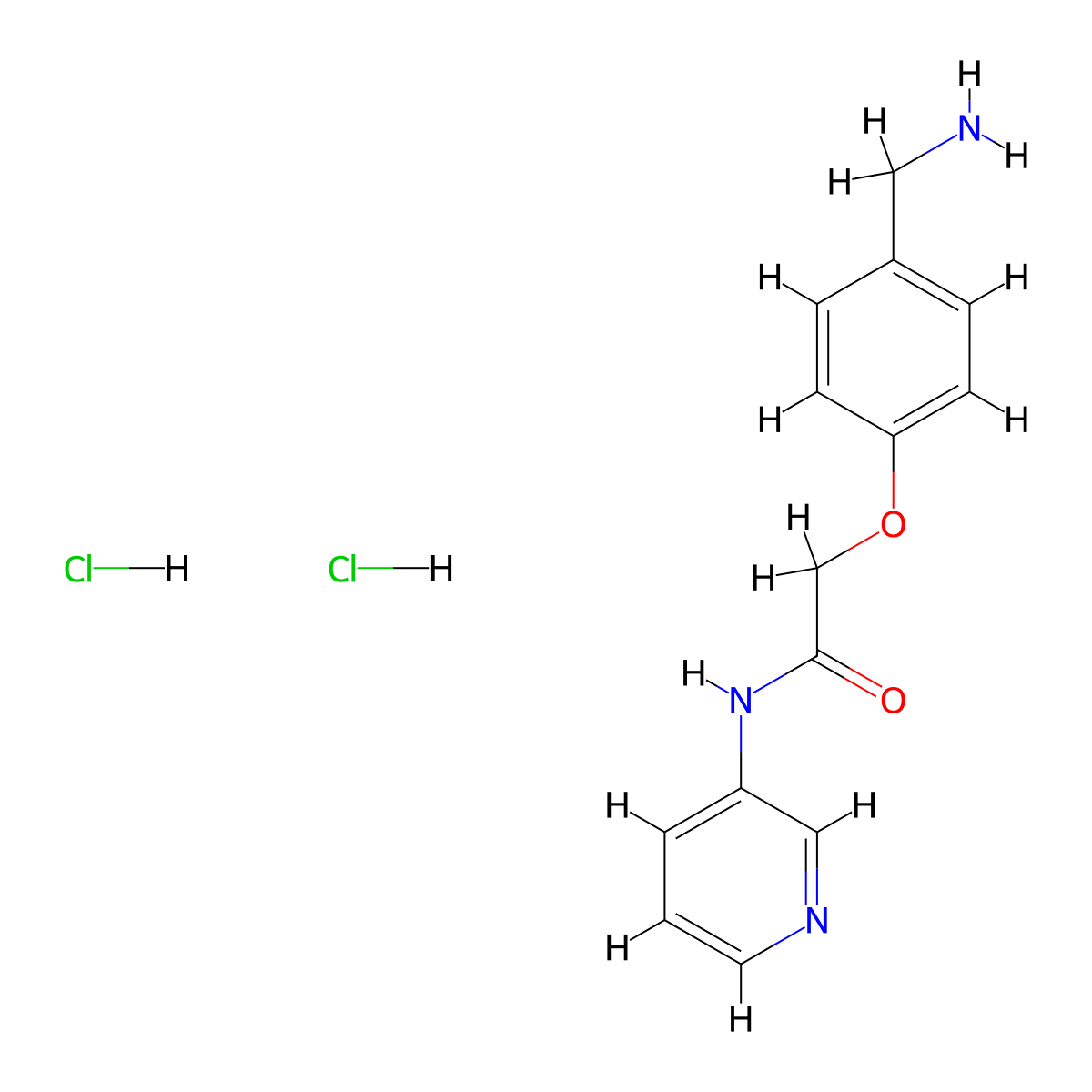 2-[4-(aminomethyl)phenoxy]-N-(pyridin-3-yl)acetamide dihydrochloride molecular structure, CAS 3017273-15-0