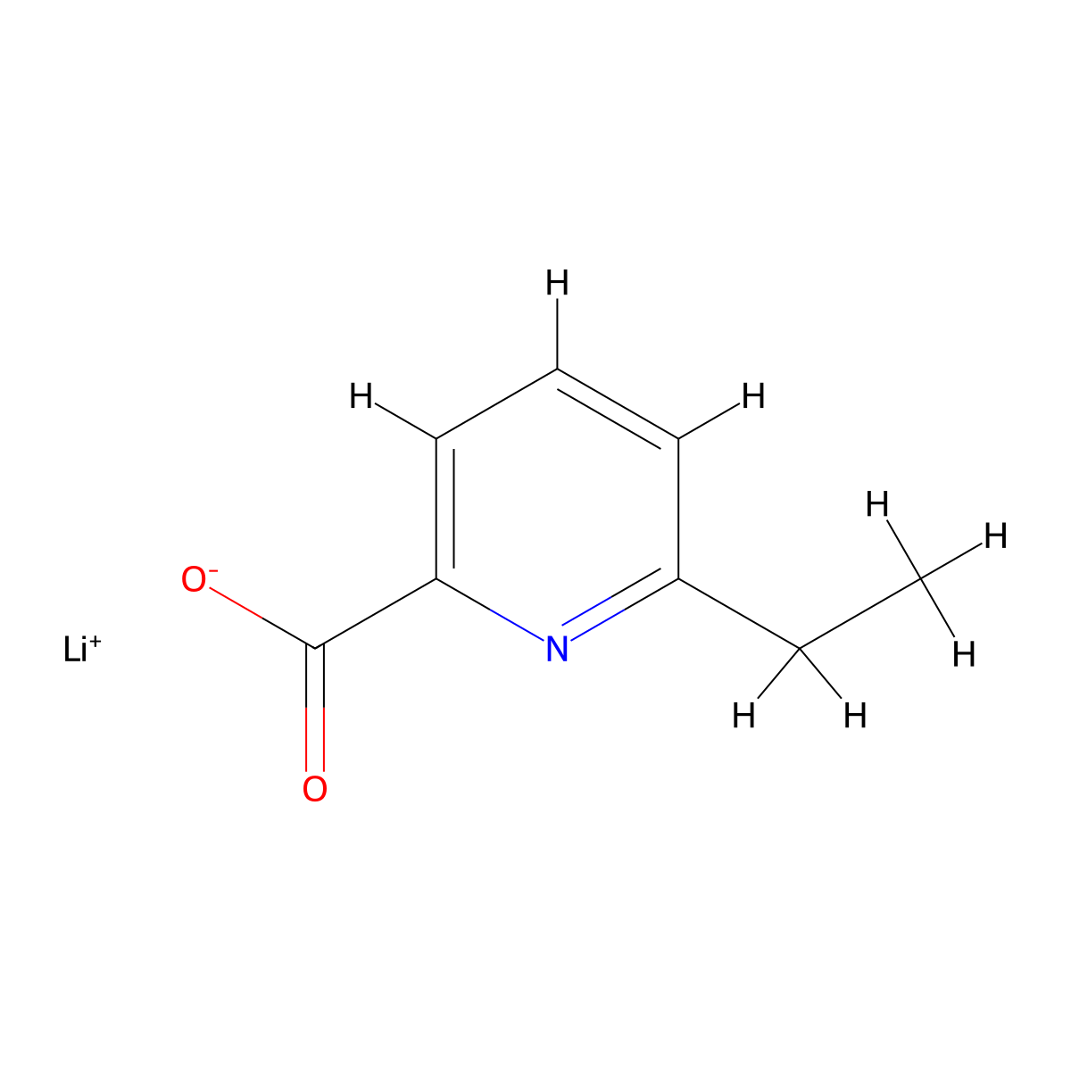Lithium(1+) 6-ethylpyridine-2-carboxylate molecular structure, CAS 3017273-36-5