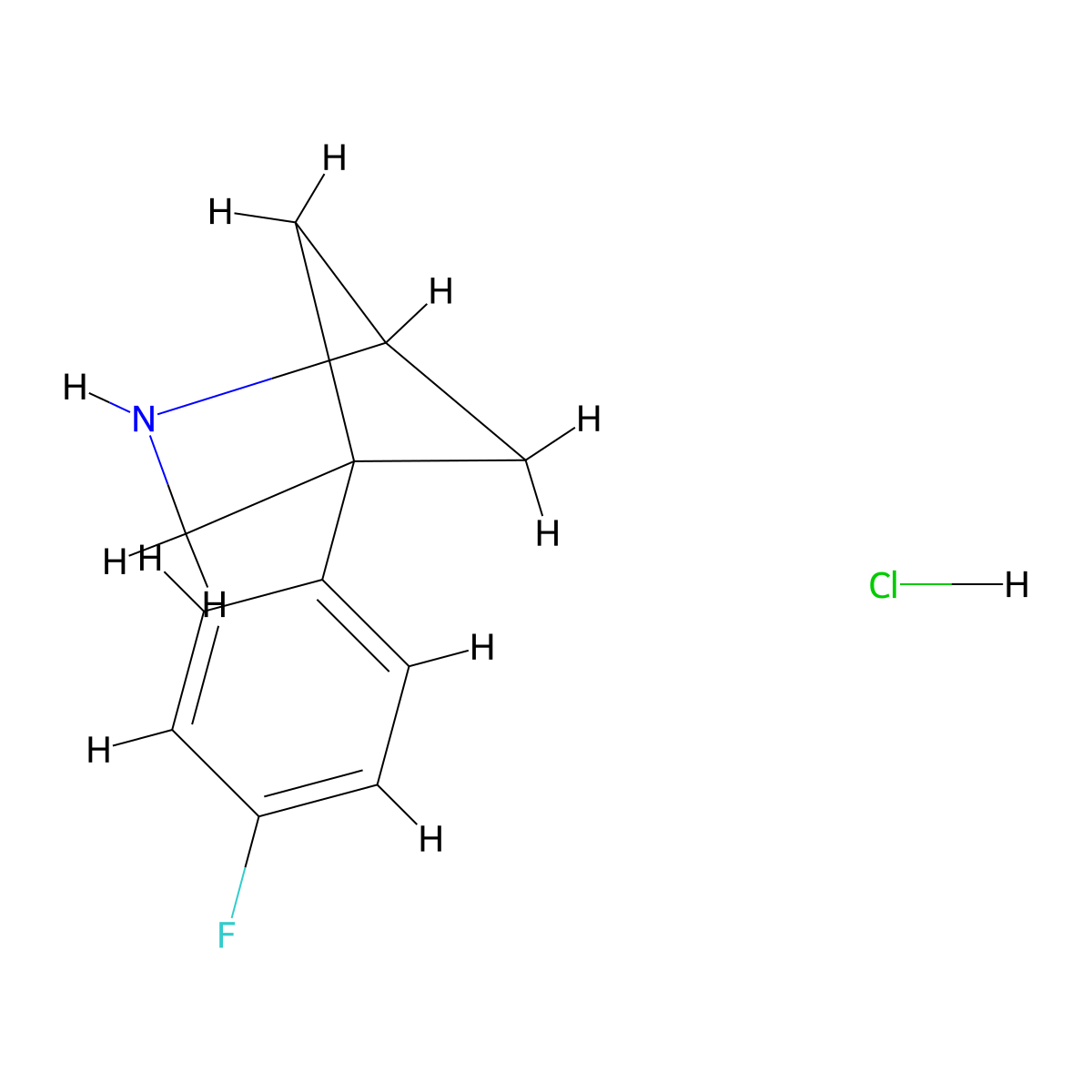 4-(4-Fluorophenyl)-2-azabicyclo[2.1.1]hexane hydrochloride molecular structure, CAS 3017273-38-7