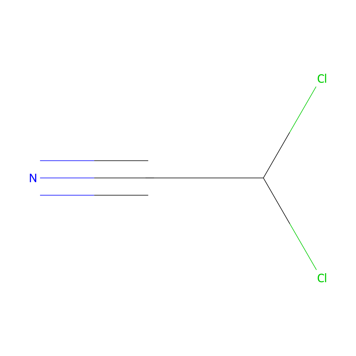 Dichloroacetonitrile molecular structure, CAS 3018-12-0