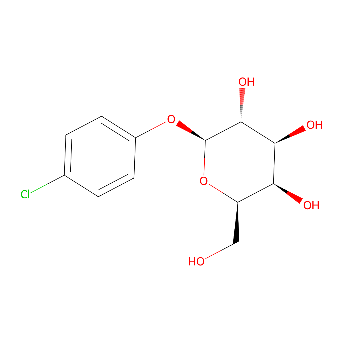 4-chlorophenyl-beta-D-galactopyranoside molecular structure, CAS 3018-53-9