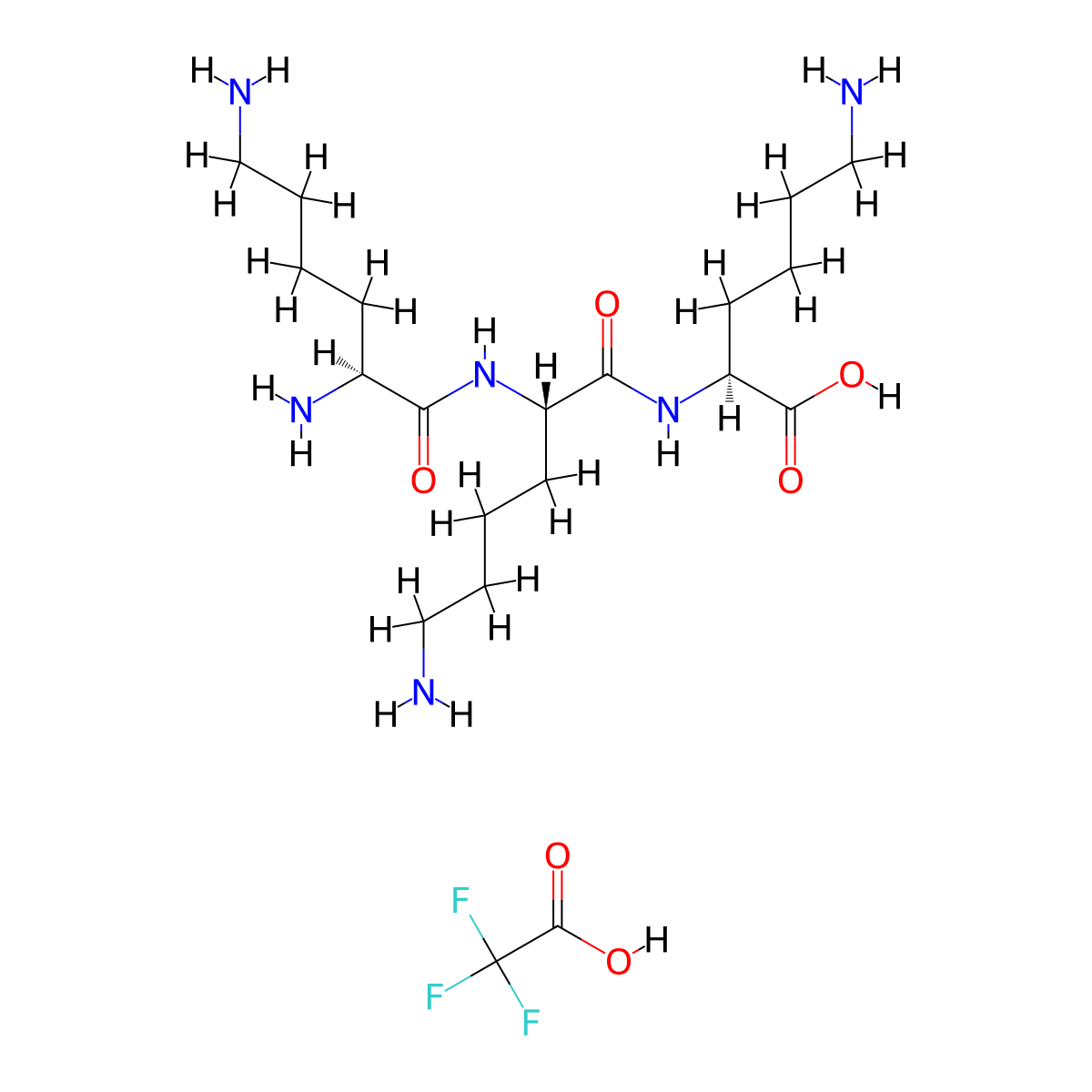 Trilysine tfa molecular structure, CAS 3018057-84-3