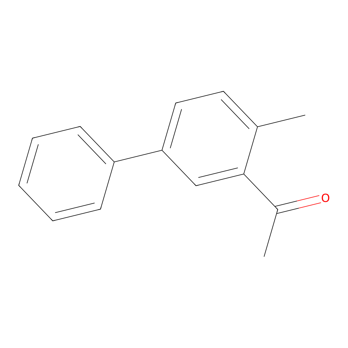 Ethanone, 1-(4-methyl[1,1'-biphenyl]-3-yl)- molecular structure, CAS 301806-32-6