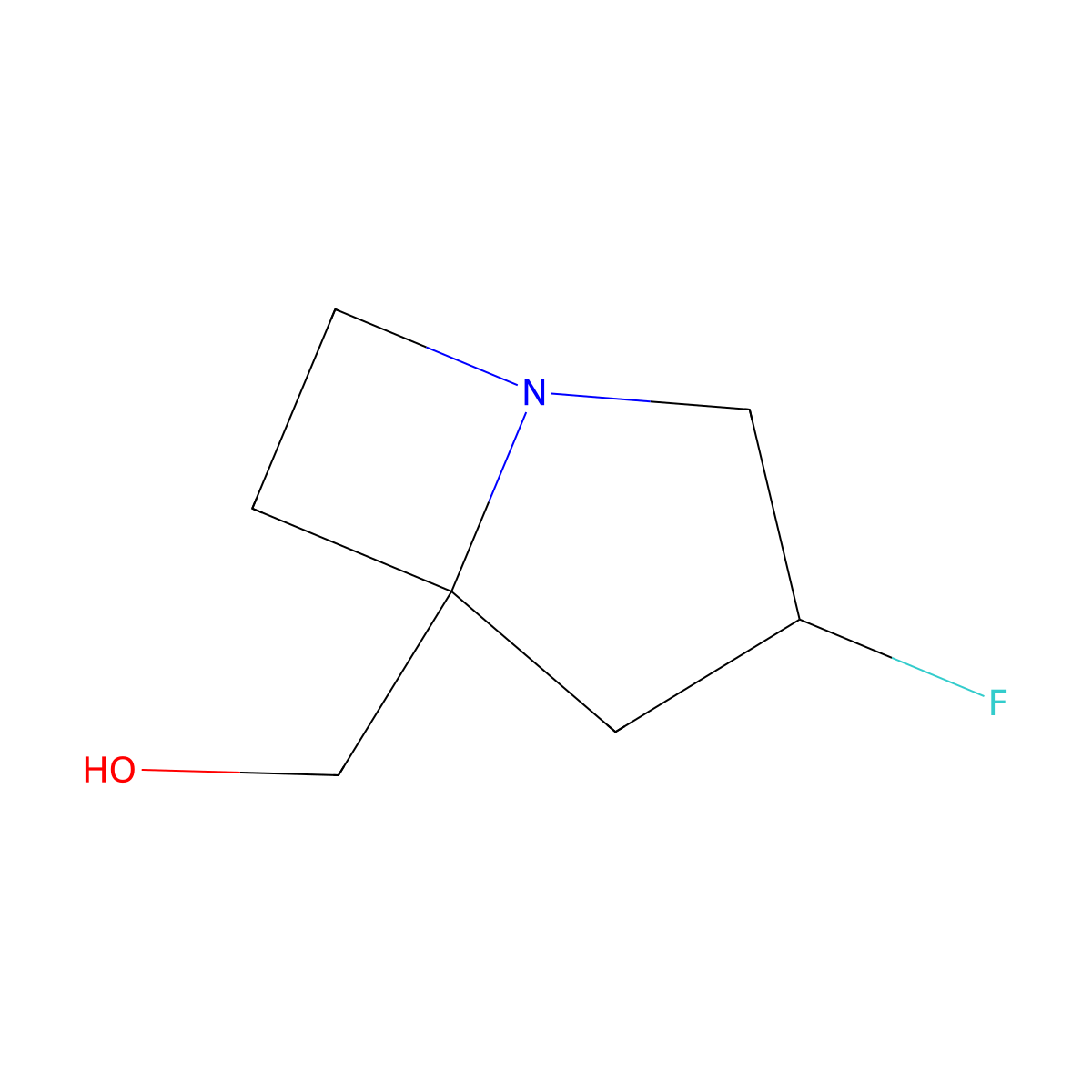 ((3R)-3-Fluoro-1-azabicyclo[3.2.0]heptan-5-yl)methanol molecular structure, CAS 3018062-65-9