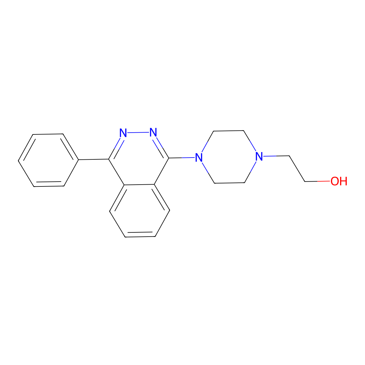 2-[4-(4-Phenylphthalazin-1-yl)piperazin-1-yl]ethanol molecular structure, CAS 30181-68-1
