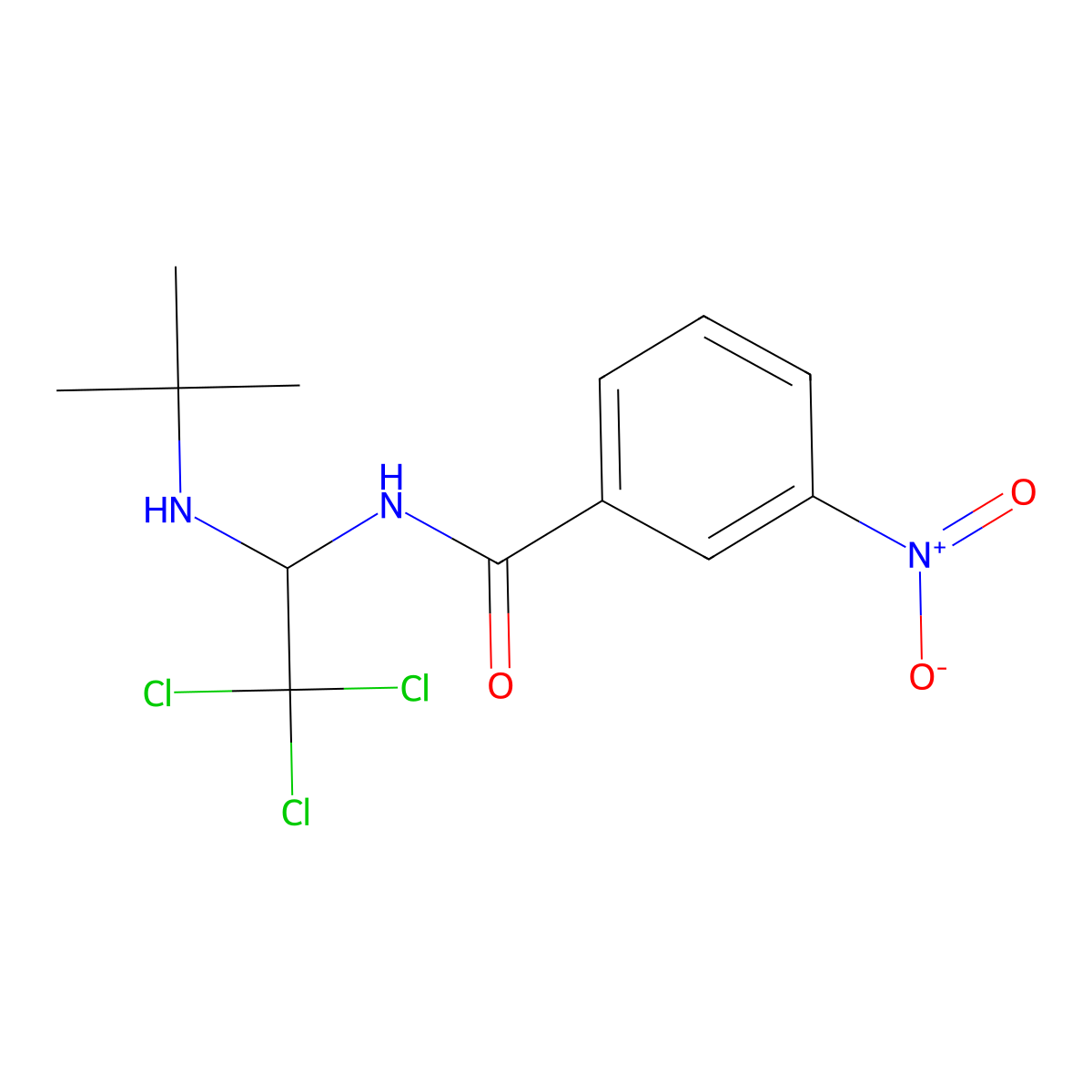 N-[1-(tert-butylamino)-2,2,2-trichloroethyl]-3-nitrobenzamide molecular structure, CAS 301813-06-9